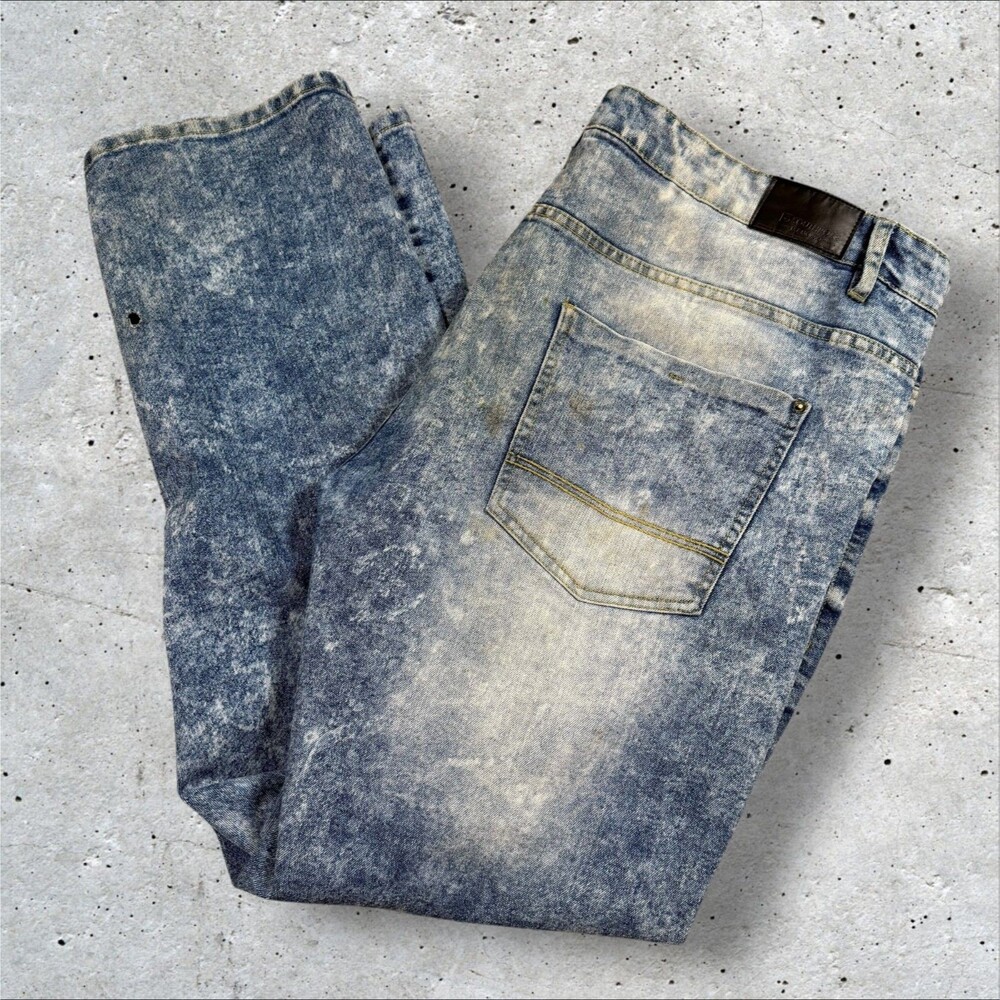 VTG Southpole Jeans Men 44x32 Acid Wash Blue Baggy Wide Leg Skater Y2K